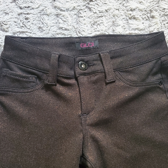 NWOT GLO Jeans Black Glitter Pants Size 1 - Picture 4 of 6